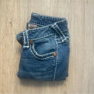 Y2K Vintage True Religion Womens Jeans Size 28 Low Rise Boot Cut Blue